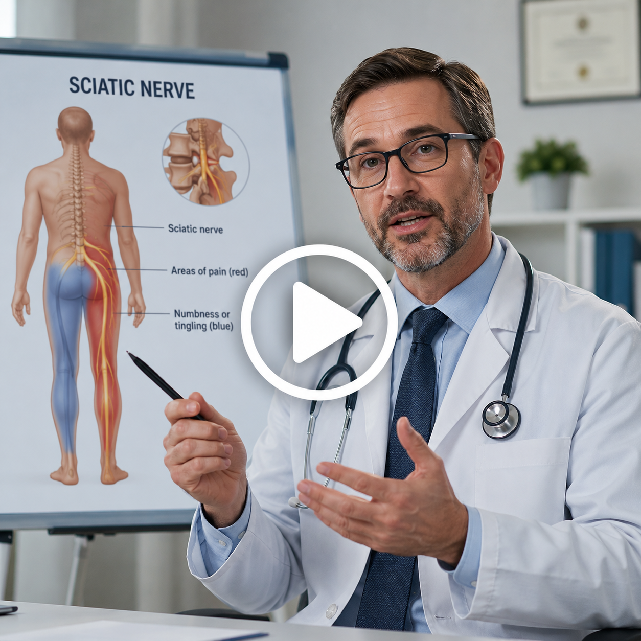 Sciatic nerve illustration
